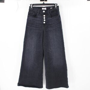 Frame Jeans Womens 26 Le Palazzo Exposed Button fly High Rise Wide Leg Manserra